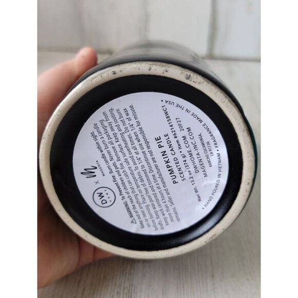 Rae Dunn happy Halloween candle AS IS black home decor - Picture 8 of 8